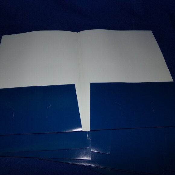 Set of 9 Allied Waste 2-Pocket Folders w/ Card Holders Red, White, Blue - Unused - Picture 3 of 3